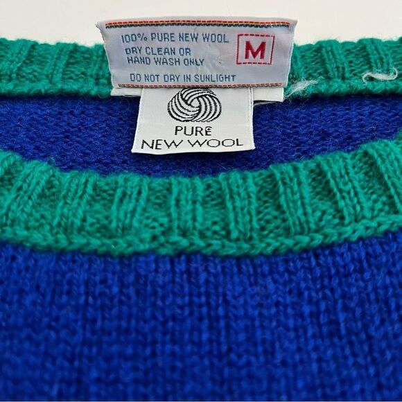 The Irish Scene Wool Sweater Intarsia Leprechaun Ireland Men’s Medium Vintage - Picture 9 of 12